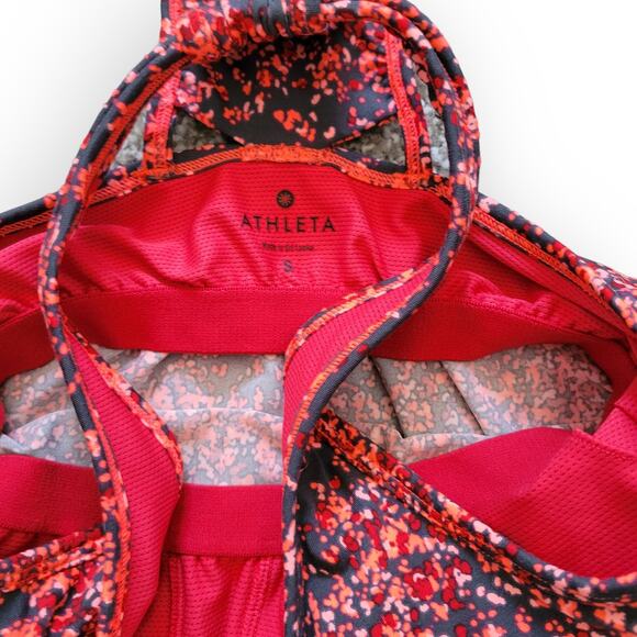 Athleta Coral Gray Racerback Activewear Tank Top Women Sz S - Picture 6 of 9